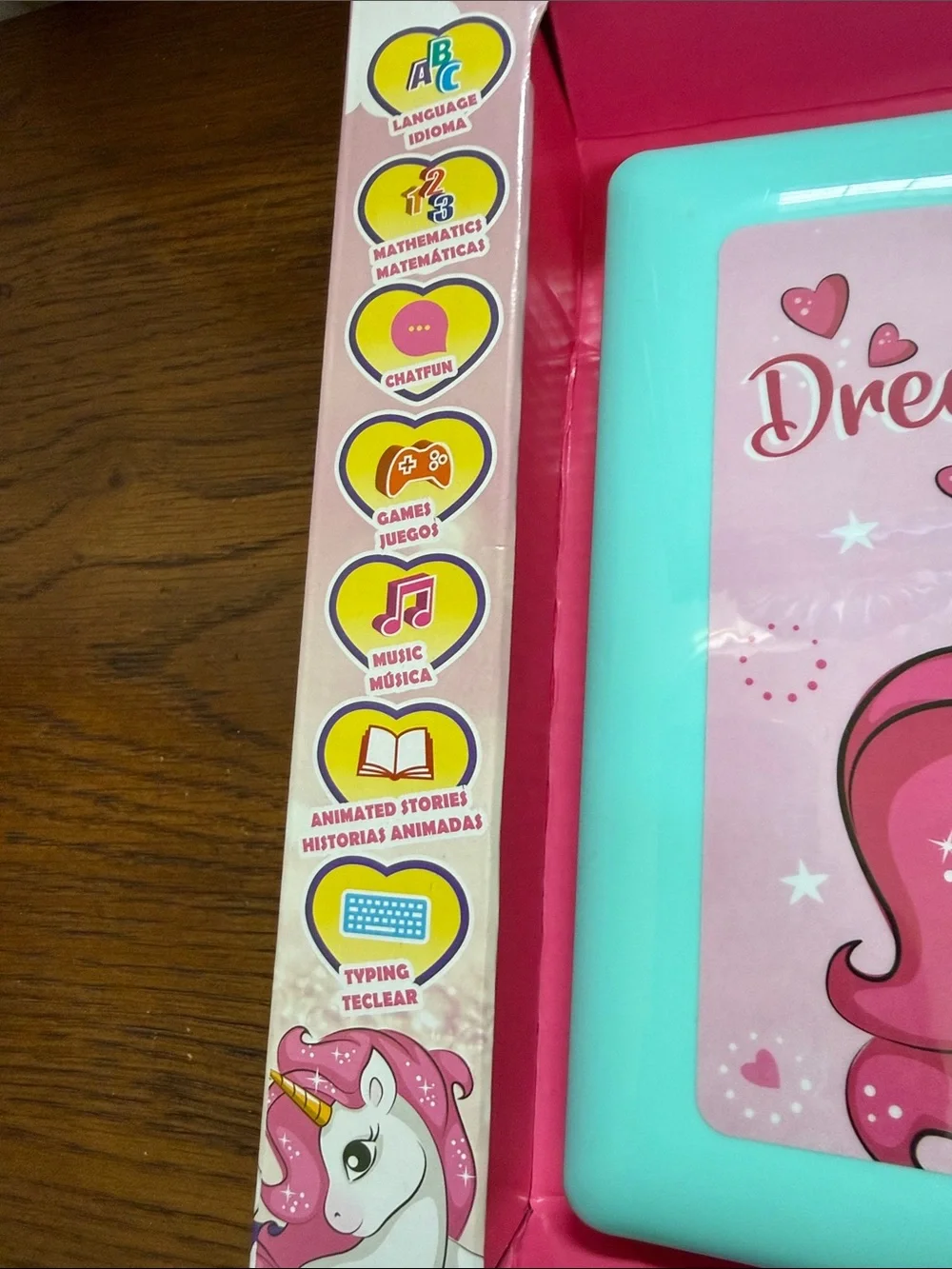 Unicorn Bilingual Educational Laptop Tablet - Pink & Teal. 164 Activities. 4+.